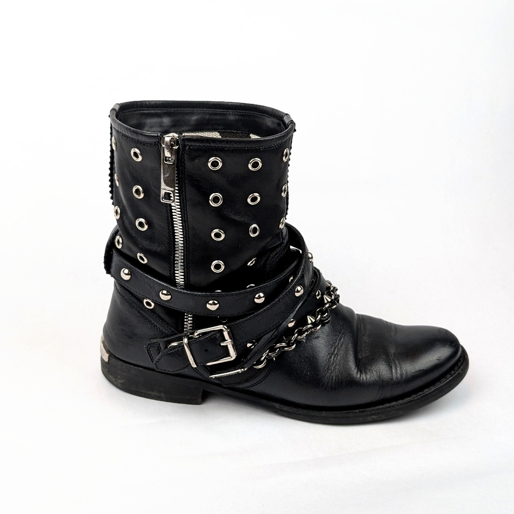 BURBERRY - Flat Boots Moto Brit Biker Jude Size EU 40